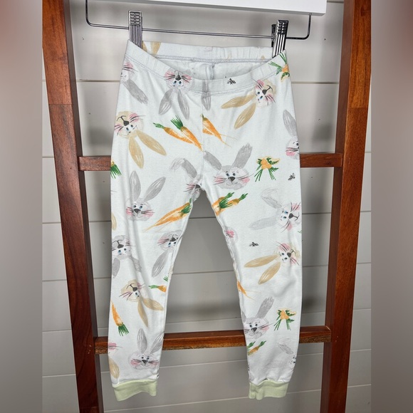 Burt's Bees, 5T, Bunny and Carrot Kids Pajama Set - White, Blue and Green - Picture 8 of 10